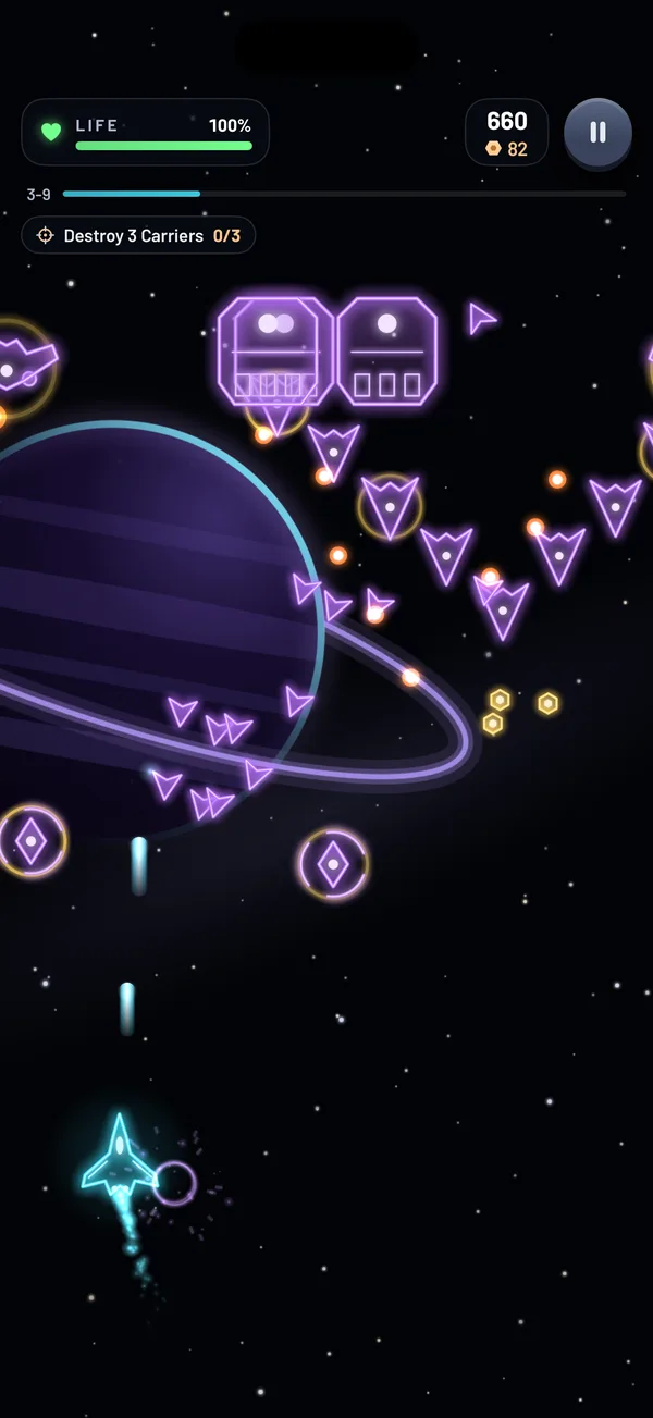 Gameplay: drone swarms and golden elites
