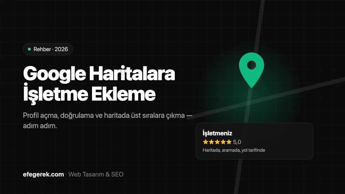 Google Haritalara işletme ekleme rehberi: haritada işaretlenmiş bir işletme