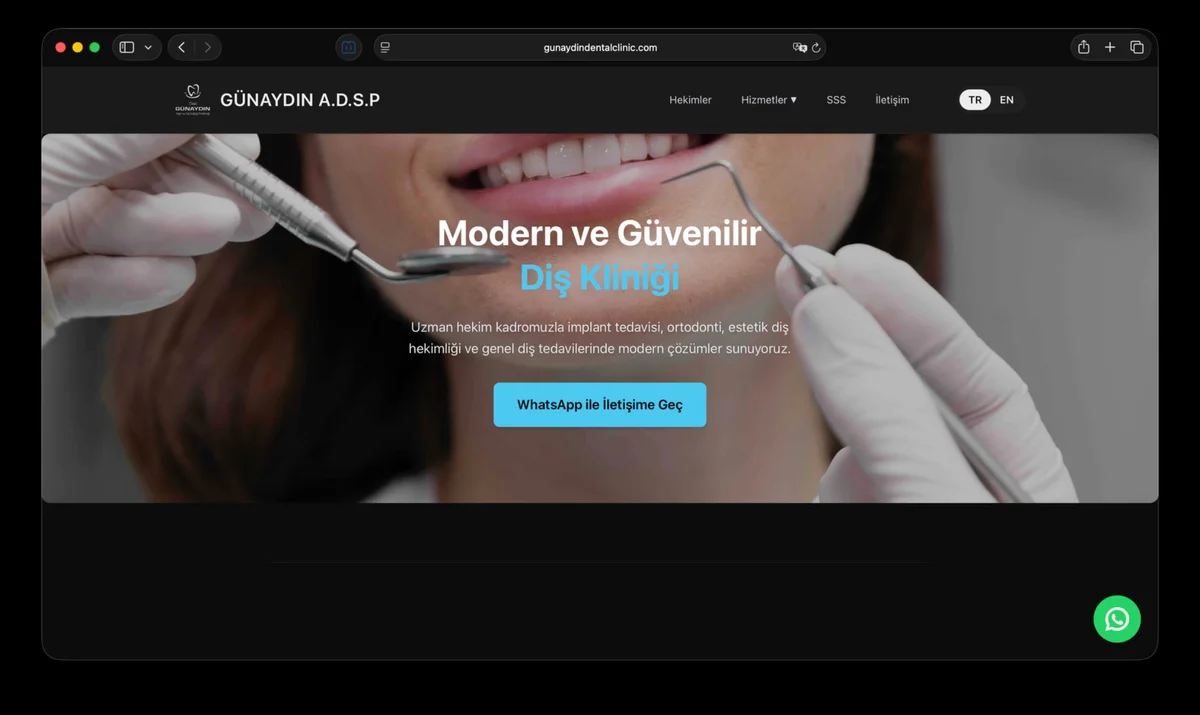 Günaydın Dental Clinic website